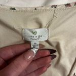 Cute floral ribbed double lined top Size M Photo 2