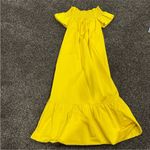 Tory Burch smocked shoulder dress - flaming yellow Photo 1