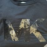 Michael Kors Black Long Sleeve Sweatshirt With Sequin MK Logo Size Medium Photo 4