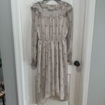 Carly Jean Los Angeles  size‎ Small Ruffle Midi Dress Long Sleeve Paisley Dot Photo 11