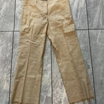 Theory Women Beige Linen Blend Wide Leg Dress Pants Size 2 Photo 0