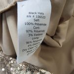 Black Halo Athena Bowery Sheath Dress Gold Sequin V-Neck Mini Sexy Sparkle 10 Photo 10