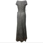 La Femme Platinum Portrait Neckline Lace Embellished Trumpet Gown 6 Style 27972 Photo 4