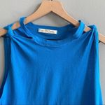 Free People  Side Knot Tie Knit Tank Blue Size XS Photo 7