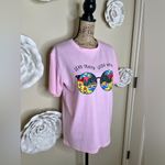 SheIn NTM: Stay Trippy Little Hippy Light Pink Graphic T Shirt in Size Medium Photo 6