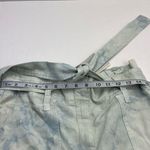 ALC Frank A.L.C. Davidson Cloud Blue Bleached Linen Blend Paper Bag High Rise Short 10 NEW Photo 8