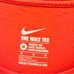 Nike Tee Athletic Cut Swoosh Logo Striped Short Sleeves Orange Purple Medium Photo 2