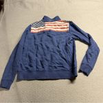 Vineyard Vines  Blue USA Flag Quarter Zip Pullover Sweatshirt 100% Cotton small Photo 3