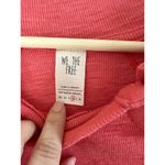 Free People We the  Womens M Coral Don't Forget Me Top Button Sweatshirt Dolman Photo 3
