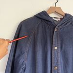 Vintage 80s Briarcliff Denim Chore Coat Workwear Jacket Cargo Pocket Sleeve XL Blue Photo 5
