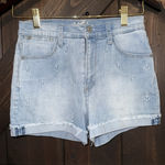 Wallflower Anchor denim short sz 3 junior women‎ cuffed blue mid Rise Wash Photo 0