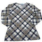J. McLaughlin Shirt Womens Small Navy White Plaid Catalina Top Long Sleeve Photo 0
