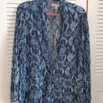 Band of Gypsies Blue Snake Print Unstructured Blazer-size Small Photo 1