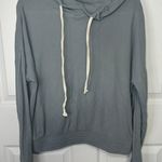 Pact Women's Waffle Knit Hoodie Long Sleeve Organic Cotton Blue Gray Large Blue Photo 0