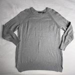Jeanne pierre Women's Grey Crew Neck Long Sleeve 100% Cotton Sweater Size M Photo 0