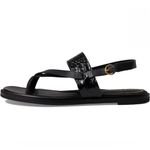 Cole Haan Anica Leather Black Crocodile Print Ankle Strap Women’s Sandals Size 6 Photo 4