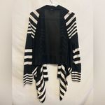 St. John  Sport Black and White Stripe Asymmetrical‎ Cardigan Size Small Photo 4
