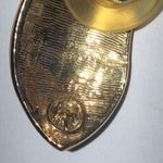 Angel Brand Vintage Black Enamel and Gold Tone Rhinestone Earrings Photo 5