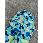 J. McLaughlin  Dolly Catalina Cloth Sleeveless Dress Belted Green/Blue Print XS Photo 7