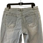 Very Vera Rhinestone Embellished Light Wash Jeans, Sz 14 Blue Photo 6