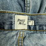 Princess Polly Wide Leg Distressed Raw Hem Cropped Jeans Medium Wash Size 6 Photo 7