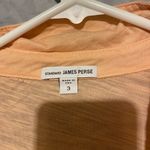 James Perse Orange Fitted Button Down Polo Top  Photo 1