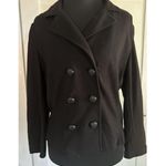 CAbi Cropped Double Breasted Blazer Black Knit Colette Buttons Women’s Sz M Photo 1