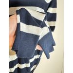 ALC Frank A.L.C. Womens Striped Sweater Small 100% Cotton Navy White Nautical Preppy Photo 3
