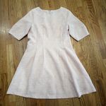 FRNCH  Pale Pink Textured A-Line Dress Midi Length Size Medium Photo 0