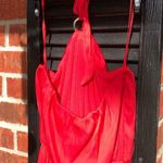 White House | Black Market NWT RED HI-LOW BLOUSON HALTER PARTY COCKTAIL DRESS 4 Photo 7