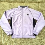 New Balance Lavender Track Jacket Bomber Full Zip Houndstooth Collar Size XL Photo 0
