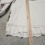 Neon Buddha Beige Raw Seam Long Sleeve‎ Jersey Ruffle Top Tee Shirt Womens Small Tan Photo 6