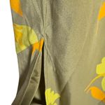 Soleil Soleil Ines Floral Print Tie Strap Golden Silk Maxi Dress Size 6 Yellow Photo 8