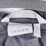 Athleta  Goose Down Jacket Black XL Hooded Packable Puffer GUC Mended Hole Photo 7