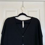 Aritzia The Group Babaton Taurus Button Front Waffle Top Black Size XS Thermal Photo 3