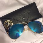 Ray-Ban Polarized Blue Aviators—Large Photo 0