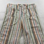 Sundance Neutral Striped Cotton Wide Leg Lounge Pant M Photo 1