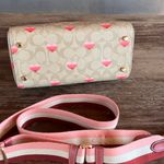 Coach Rowan Satchel In Signature Canvas With Stripe Heart Print GOLD HEART Photo 16