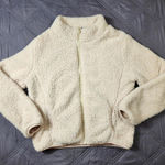 SheIn Women's Cream Sherpa Teddy Jacket Coat Size Medium Casual Cozy Photo 0