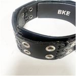 BKE Women’s Crossstich Black Studded Leather Belt Size 32 Y2K Moto Style Photo 5