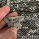 Helmut Lang  Knit Sweater Gray Linen Blend Deep V Hem Detail Pullover P Photo 2