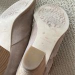 Elaine Turner  Sawyer Sand Suede Nude Heeled Booties Shoes Size 7 Side Zip EUC Photo 9