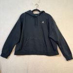 Jordan Nike Air Sports Brooklyn Loose Fit Black Fleece Pullover Hoodie Large VTG Photo 0