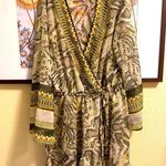 Blue Island  Boho Dress/Beach Cover with Gold accents and beaded tassels S Photo 0