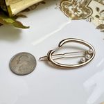 Oscar de la Renta Gold & Pearl Hair Pin Photo 3