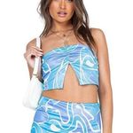 Princess Polly NWT Women's Carrie Tube Top Blue 6 Strapless Photo 0