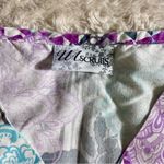 UA Scrubs Floral Abstracts Print Women's 2 Pocket V Neck Top L Large Purple Photo 4