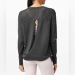 Lululemon  Back to Balance Long Sleeve Sweater in Heathered Graphite Grey Photo 1