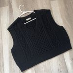 Babaton  Wool Vest merino sweater sleeveless womens Black (large) fisherman Photo 1