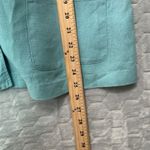 Eileen Fisher  Womens Linen 3 Button Jacket XL Aqua Blue Lightweight Boxy Blazer Photo 6